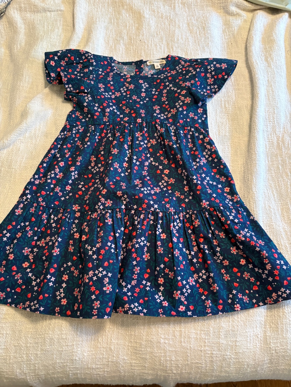 Tucker and Tate Girl’s Navy Floral Tiered Dress size 5 (Nordstrom brand)
